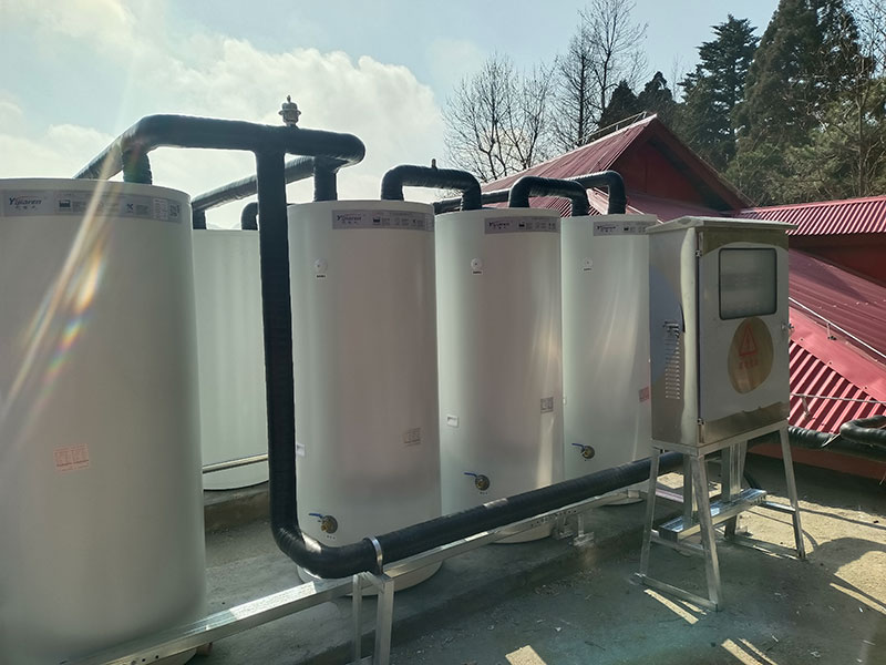 廬山酒店賓館用cahp多水箱熱泵熱水項目